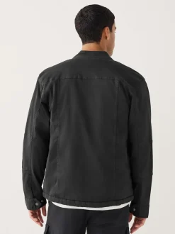 Noir - Veste zippée doublée de peau de mouton