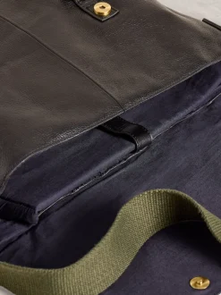 Noir - White Stuff Teddy Leather Messenger Bag