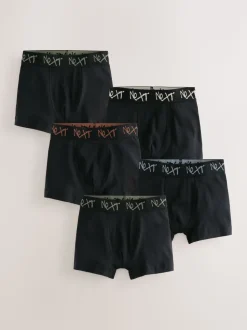 Noir avec ceinture Next Grafitti - Lot de 5 boxers (1.5-16ans)