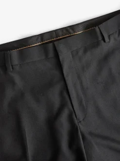 Noir avec détail de bande - Coupe sur mesure - Pantalon de costume de smoking