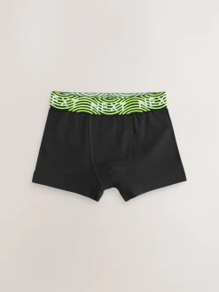 Noir avec taille brillante - Lot de 7 boxers (2-16ans)