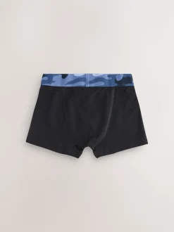 Noir avec taille camouflage - Lot de 5 boxers (2-16ans)