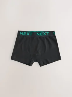 Noir avec taille de couleur contrastante - Lot de 5 boxers (1.5-16ans)