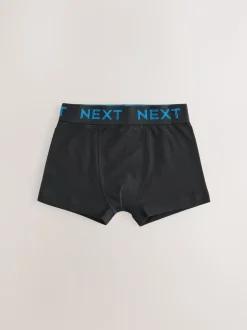 Noir avec taille de couleur contrastante - Lot de 5 boxers (1.5-16ans)
