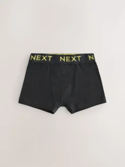 Noir avec taille de couleur contrastante - Lot de 10 boxers (1.5-16ans)