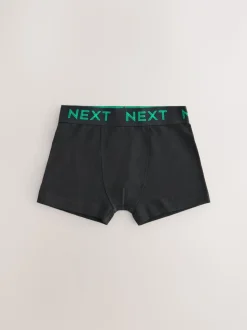 Noir avec taille de couleur contrastante - Lot de 10 boxers (1.5-16ans)