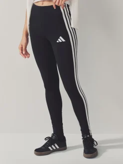 Noir blanc - Leggings adidas Essentials en coton à 3 bandes