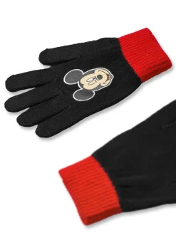 Noir chrome - Ensemble Vanilla Underground Kid Disney personnage Chapeaux et gants d’hiver