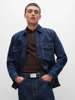 Noir cobalt - Ceintures BOSS Baxton en cuir