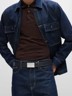 Noir cobalt - Ceintures BOSS Baxton en cuir