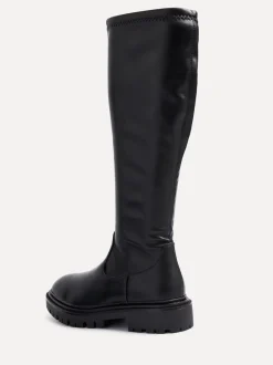 Noir en PU - Bottes extensibles Linzi Hallie hautes