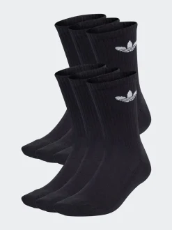 Noir foncé - Lot de chaussettes adidas originals Trefoil Col Rond Chaussettes 6