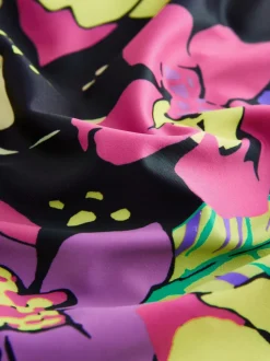 Noir imprimé tropical - Maillot de bain court une pièce (3-16ans)