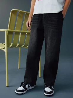 Noir lavé - Jean en denim à enfiler (3-16ans)