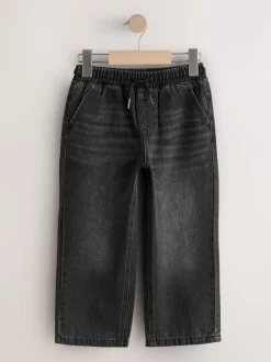 Noir lavé - Jean en denim à enfiler (3-16ans)