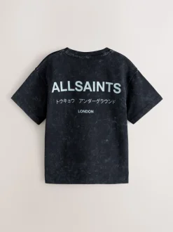 Noir lavé - T-shirt smALLSAINTS oversize en Coton à Col rond