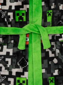 Noir Minecraft - Peignoir Vanilla Underground unisexe en polaire pour enfant