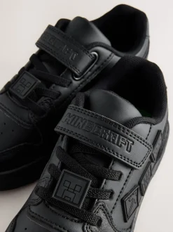 Noir Minecraft - School Fermeture par contact Elastic Lace Chaussures