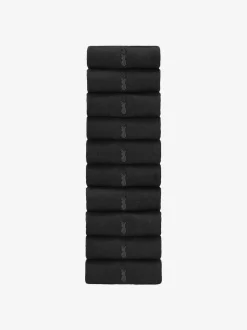 Noir motif cerf - Lot de 10 - Chaussettes brodées Multi Stag Lasting Fresh