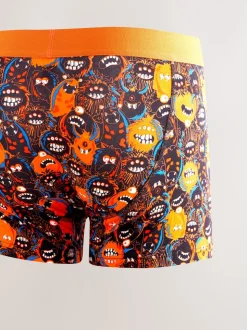 Noir motif monstre - Boxers avec ouverture sur le devant