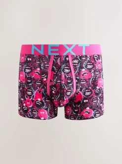 Noir motif monstre - Boxers avec ouverture sur le devant