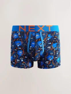 Noir motif monstre - Boxers avec ouverture sur le devant