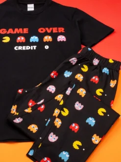Noir motif Pacman - Pyjama Vanilla Underground long