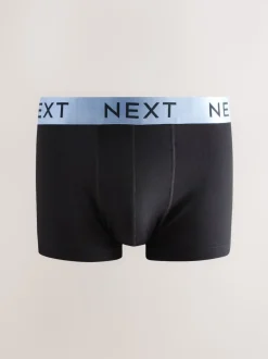 Noir Taille brillante - Boxers hipsters riches en coton mélangé