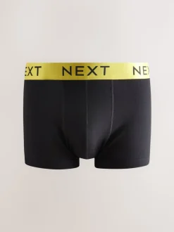 Noir Taille brillante - Boxers hipsters riches en coton mélangé