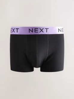 Noir Taille brillante - Boxers hipsters riches en coton mélangé