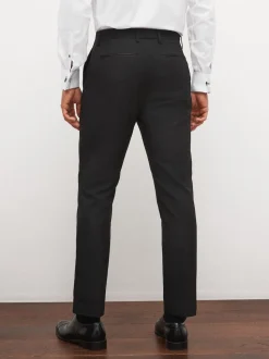 Noir Tape Detail - Slim Fit (Slim Fit) - Pantalon de costume de smoking