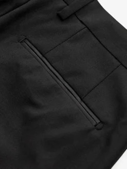 Noir Tape Detail - Slim Fit (Slim Fit) - Pantalon de costume de smoking