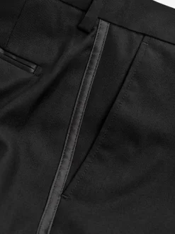 Noir Tape Detail - Slim Fit (Slim Fit) - Pantalon de costume de smoking