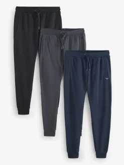 Noir/anthracite/marine - Threadbare Coupe classique Joggers 3 Lot