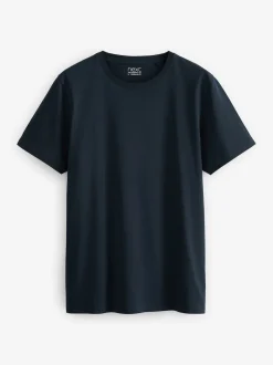 Noir/ardoise/Gris chiné/Blanc/bleu marine/Bleu - Ajustement régulier - Lot de t-shirts essentiels en coton 6