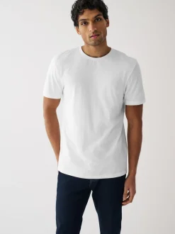 Noir/ardoise/Gris chiné/Blanc/bleu marine/Bleu - Ajustement régulier - Lot de t-shirts essentiels en coton 6