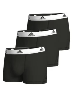Noir/Blanc - adidas Active Flex Cotton 3 Pack Boxer 5pouces