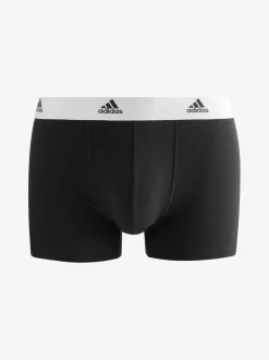 Noir/Blanc - adidas Active Flex Cotton 3 Pack Boxer 5pouces