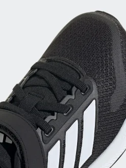 Noir/Blanc - adidas Baskets de course Runfalcon 5 à lacets élastiques pour enfant