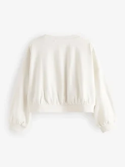 Noir/Blanc - Boxy Long Sleeve 100% Cotton Sweat Tops Pack de 3 (3-16ans)