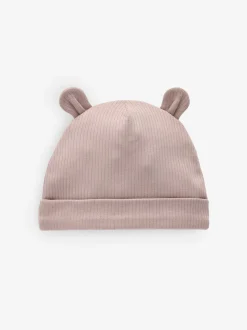 Noir/Blanc - Lot 3 bonnets à oreilles d’ours (0-18mois)