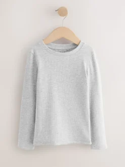 Noir/Blanc - Lot de 3 Hauts à manches longues côtelés (3-16ans)