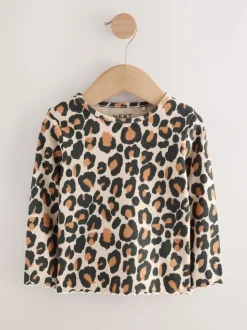 Noir/Blanc - Lot de 5 hauts à manches longues en côte (3mois -7ans)