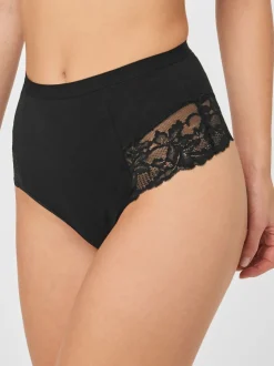 Noir/Blanc - Lot de Slips galbants gainants en coton 2