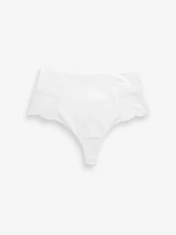 Noir/Blanc - Lot de Slips galbants gainants en coton 2