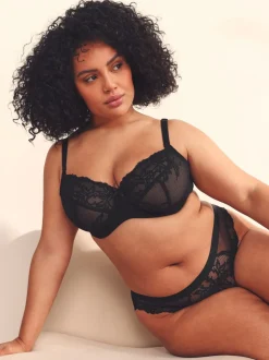 Noir/Blanc - Soutien-gorge en dentelle DD+ 2 Pack