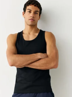 Noir/blanc/gris chiné/bleu marine - Lot de 5 gilets à superposer 100% coton