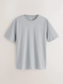 Noir/blanc/gris/gris ardoise/pierre/marron - Ajustement régulier - Lot de t-shirts essentiels en coton 6