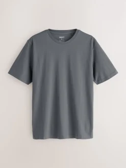 Noir/blanc/gris/gris ardoise/pierre/marron - Ajustement régulier - Lot de t-shirts essentiels en coton 6