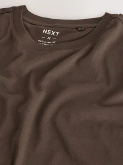 Noir/blanc/gris/gris ardoise/pierre/marron - Ajustement régulier - Lot de t-shirts essentiels en coton 6